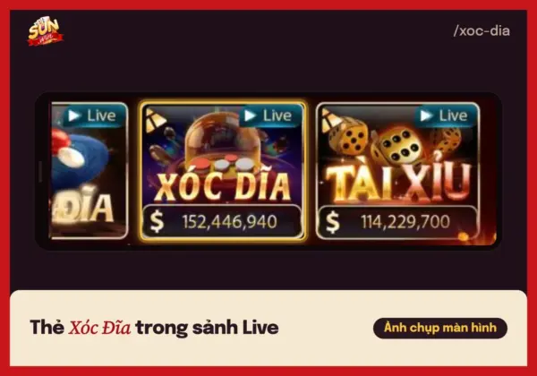 Xóc đĩa Sunwin: chẵn lẻ, 4 đỏ 4 trắng và cách trả thưởng 1 Thẻ sảnh xóc đĩa trong cổng game Sunwin