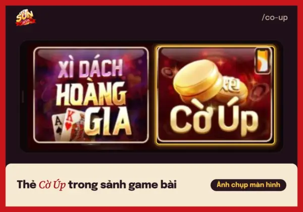 Thẻ game Cờ Úp trong sảnh game bài của cổng game Sunwin