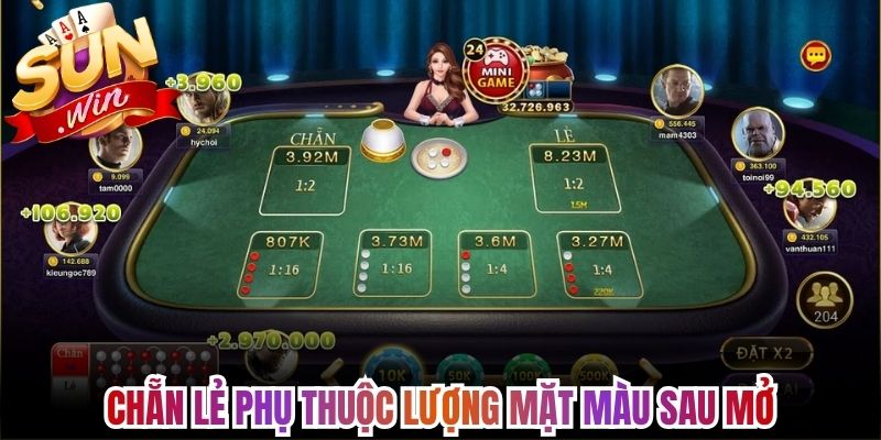 Xóc Đĩa Sunwin - Theo Dõi 4 Quân Vị Qua Từng Lần Mở Bát 1 Chẵn lẻ phụ thuộc lượng mặt màu sau mở
